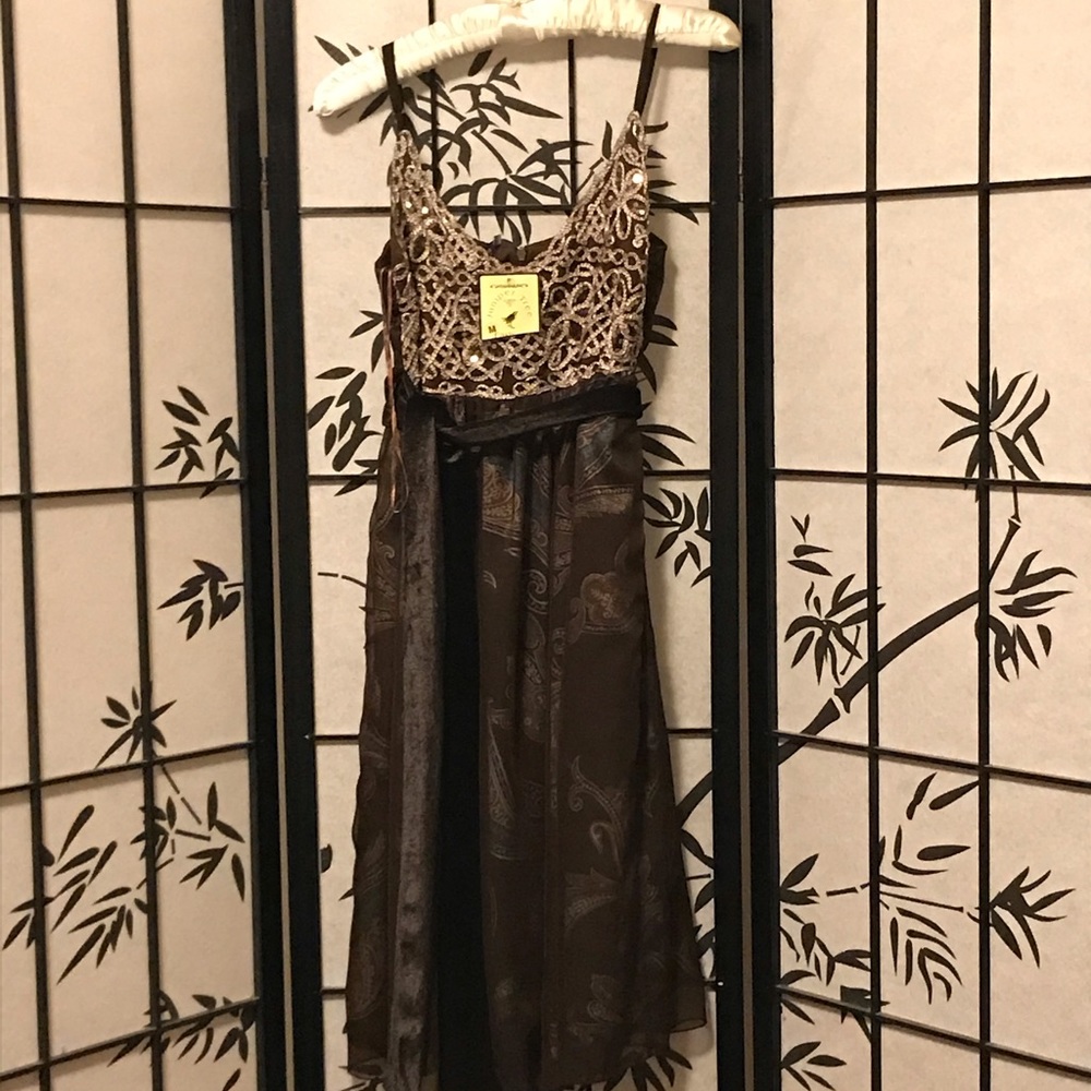 NEW Mixed Material Bohemian-Style Dress